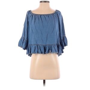 Zara Off the Shoulder Ruffle Blouse l SIZE S